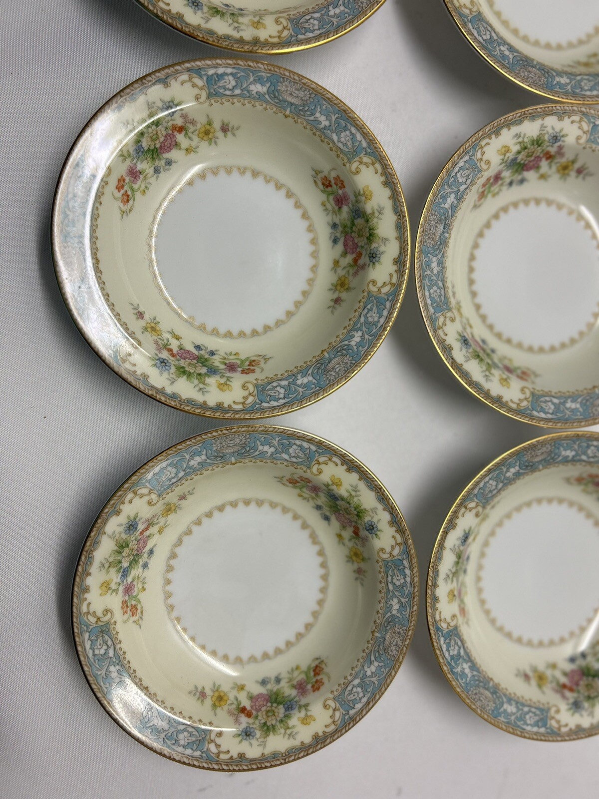 12 Noritake CHEVONIA CHINA Berry Dessert Bowls 5 3/4” Occupied Japan Excellent