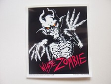  Vintage White Zombie Devil Skeleton Sticker 1999 4.25 X 4.875 Rob Zombie