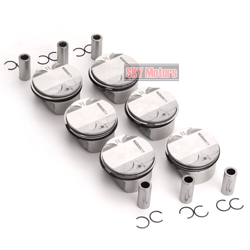 6pcs Pistons Rings Set KS Low Compression 9.71 For 2.5L BMW 325i E90