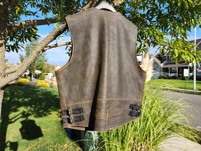 HARLEY DAVIDSON BILLINGS LEATHER VEST X-LARGE