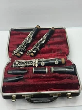 Vintage Bundy Selmer Resonite Clarinet w/hard Case Serial #501530 & 1164446 Read