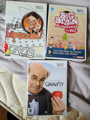 3 x Nintendo Wii Puzzle Spiele - Gravity - Bepuzzled - Big Brain Academy