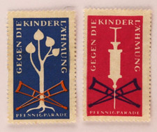 Penny Parade Paralyzed Children German Charity Seal Poster Stamps