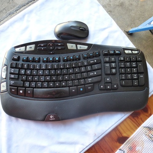 Logitech K350 Wireless Ergonomic Keyboard & M510 Mouse -Unifying Wireless Dongle
