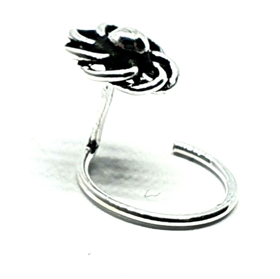 Cerchio naso celtico ruota solare spirale 22 g (0,6 mm) argento sterling 925 ... - Immagine 4 di 4