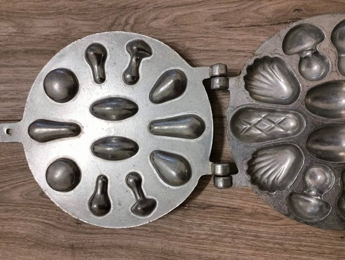 Unused Original Soviet Press Form Baking Biscuits Nuts Mold Oreschki Mushrooms - Picture 8 of 13