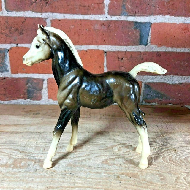 Breyer Horse Arabian Foal 203 Vintage c. 1962 Brown / White Glossy 6.5