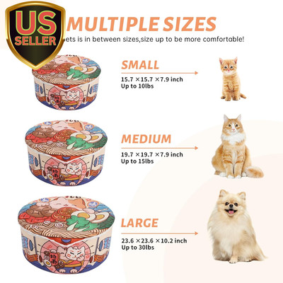 Ramen Noodle Dog & Cat Bed,Keep Warm and Super Soft Creative Pet Nest for Ind...