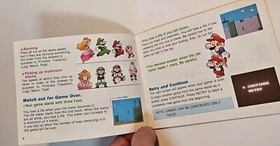 Super Mario Bros 2 Nintendo NES Instruction Booklet Manual Insert ONLY