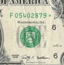 Series 2013 Star Note F Atlanta 3.2M Pack Run $1 Dollar Bill FW F05402879*