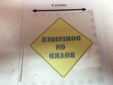 Dominique Baby On Board Sticker Decal Kid In Car RV Window Warning