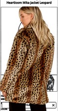 Mika Is A Relaxed Fit Faux Fur Jacket In Leopard Print That Can Be Styled Sz Xs