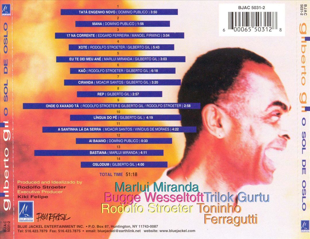 Gilberto Gil Sol De Oslo CD Brazilian Music  