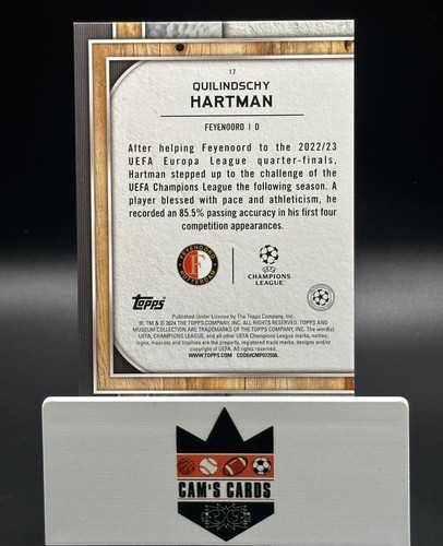 Quilindschy Hartman 2023-24 Topps Museum Collection UCL 06/10 SSP RC - Picture 2 of 2