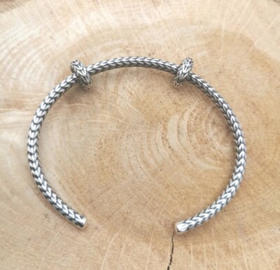 Elfbeads Scale Armreif  Gr. S und 2 stopper dazu Echt Silber Retired Ungetragen