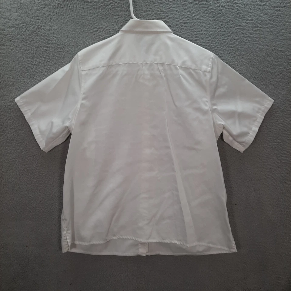 Camisa Kwik Star para mujer 1X blanca de repuesto uniforme de empleado ropa de trabajo abotonada Foto 2 de 4