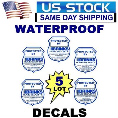 BRINKS HOME ADT SECURITY MONITORING SYSTEM ALARM DECALS WARNING WINDOW STICKERS