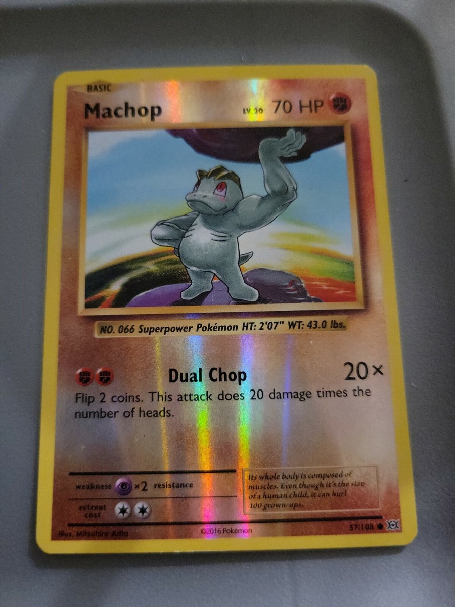 Pokemon TCG Card 2016 XY Evolutions Machop 57/108 Reverse Holo | eBay