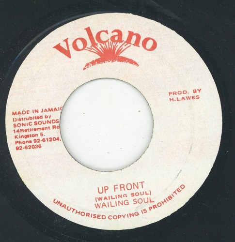 " UP FRONT." the wailing souls. VOLCANO 7in 1981. - 第 1/2 張圖片