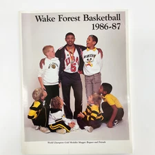 Wake Forest Basketball 1986 - 1987 Handbook Yearbook NC Wake Forest University