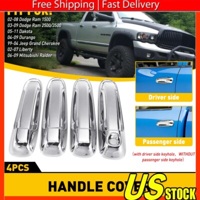 For 2002-2008 Dodge Ram 1500 2500 3500 Chrome 4 Door Handle +