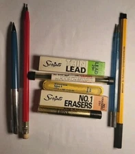 Lot Of Mechanical Pencils/ Pens (NOT Working) Lead Refills Scripto Cross Shaffer