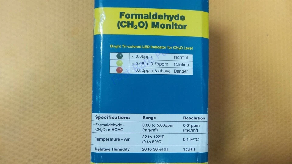 Extech FM100 Indoor Compact Formaldehyde Monitor Gas Air Quality Digital CH2O - Image 4 of 4
