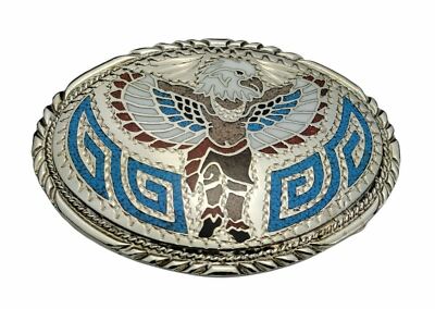 Vtg SST88 Handcrafted Eagle Dancer Crushed Turquoise Coral  display picture 1