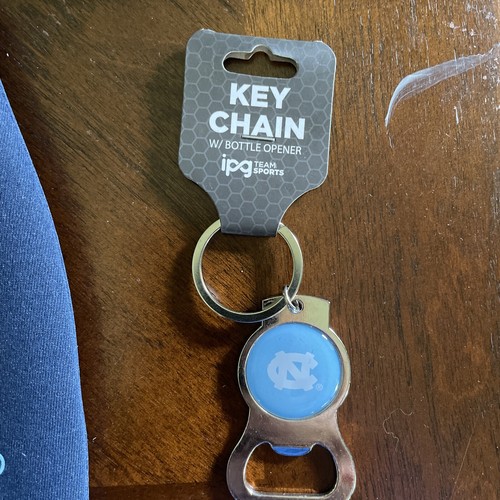 3 X UNC North Carolina Tar Heels Koozie Zipper Bottle & Key Chain Bottle Opener - Picture 3 of 10