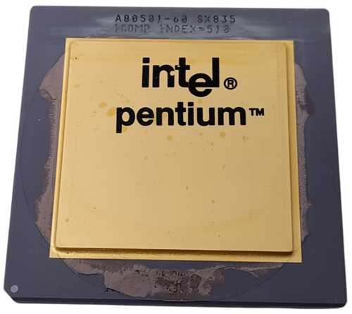 Retro/Vintage Ceramic IntelPentium A80501-60 SX835 60MHz Socket 4 CPU - Picture 1 of 2