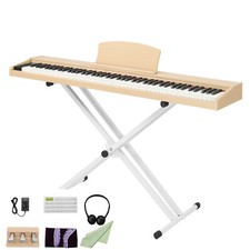 88 Key Full Size Semi Weighted Standard Keyboard Wooden Digital Piano with Stand