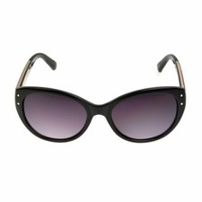 FOSTER GRANT SUNGLASSES 100 UVA/UVB GLOSSY BLACK WITH GOLD TRIM 810224 SR24510