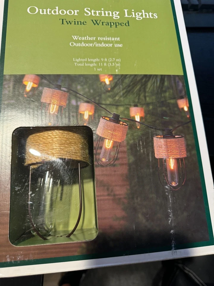 Smith & Hawken Cadena de Luces Exterior (Envuelto en Twine) Foto 4 de 4