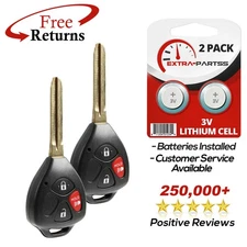 2 For 2015 2016 2017 2018 2019 Toyota Yaris Keyless Entry Remote Fob Uncut Key