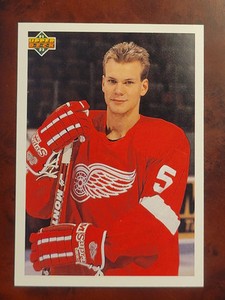 1991 Upper Deck Nicklas Niklas Lidstrom Young Guns Checklist #584 Detroit RC NM+