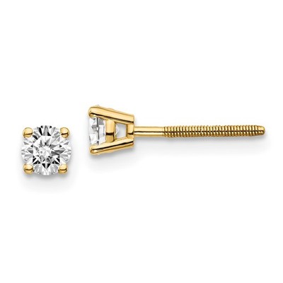 14ky .40ct. SI3 G-I Diamant Ohrstecker Gewinde On/Off Post Ohrringe Herren Damen