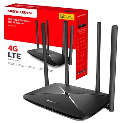 MERCUSYS MB115-4G 300 Mbps 4G Router With Sim Slot, 4G/3G Compatible, Wireless L