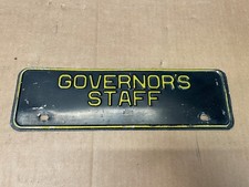1955 Georgia "Governor's Staff" Booster License Plate