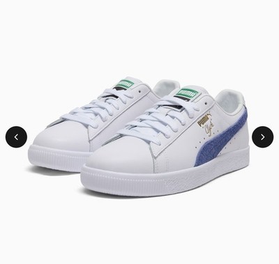 PUMA White-Blue Crystal-Puma Team Gold Clyde Base Men Size 9