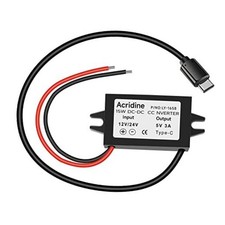 DC 12V/24V to 5V USB C Buck Converter 3A 15W Type-C Output Charging 1-Pack