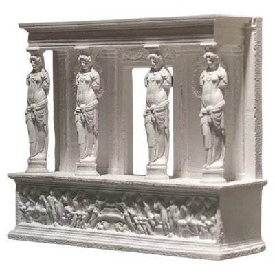 Antike griechische Karyatiden-Skulptur - Erechtheion-Tempel klassische...