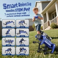 US Smart Robot Dog 2.4G Voice Dialogue APP Remote Control AI Singing Dance Shoot