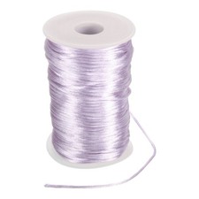Satin Nylon Cord String 2.5mm 330 Feet for Macrame Chinese Knot Pale Purple