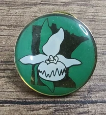 MINNESOTA Trillium Flower Pinbackenamel Lapel Pin Souvenir J129