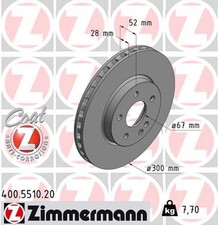 2x ZIMMERMANN Bremsscheibe COAT Z 400.5510.20 für W447 MERCEDES VITO Tourer EQV 2x ZIMMERMANN Bremsscheibe COAT Z 400.5510.20 für W447 MERCEDES VITO Tourer EQV