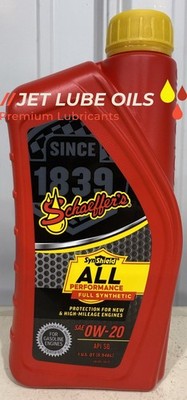 Schaeffer's 6020 SynShield All Performance Full Synthetic 0W-20 1 quart