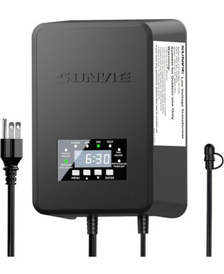 SUNVIE 300W Low Voltage Transformer Landscape with Timer and Photocell Sensor