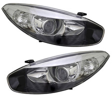 Scheinwerfer Set für Renault Fluence L30 2012- Schwarz H7 Stellmotor Motor