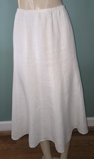 Talbots Irish Linen White Lined Long Skirt Size 6