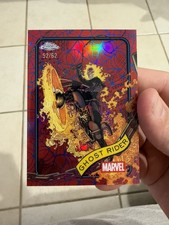 Topps 2025 Topps Chrome Marvel Ghost Rider #183 Blue/Red Spider Web /62